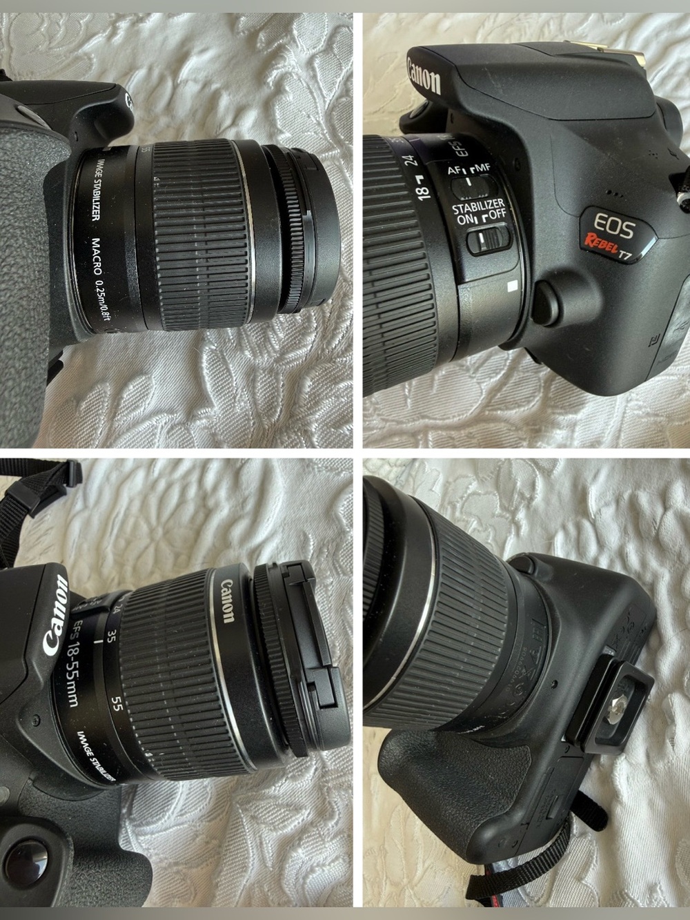 Canon Eos RebelT7 DSLR with 18-55mm Image Stabilizer Lens + extras - Picture 7 of 13